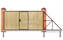 Откатные ворота 5 метров 5000×1900 ЗМК-7940
